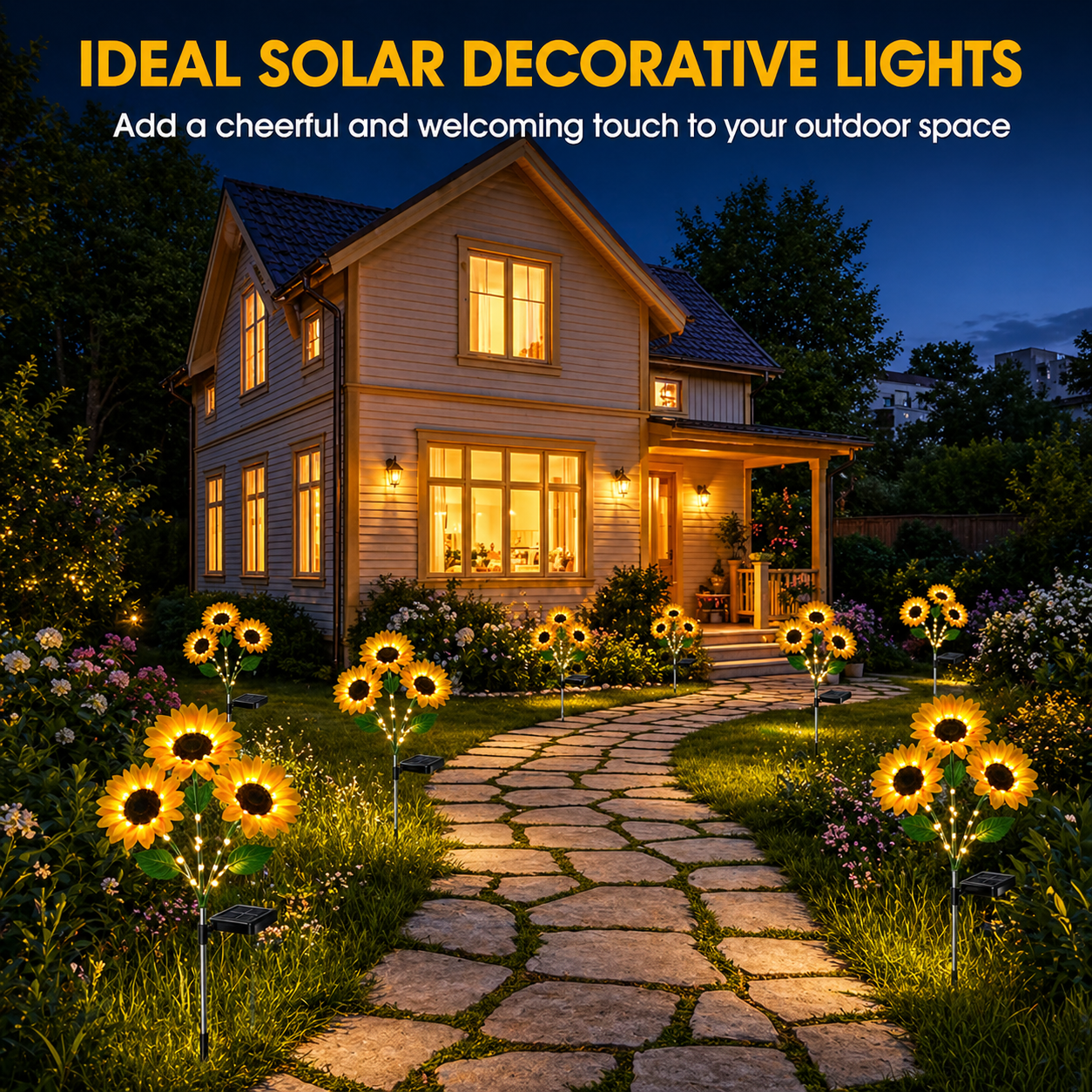 GlowBloom™ Solar Sunflower Lights