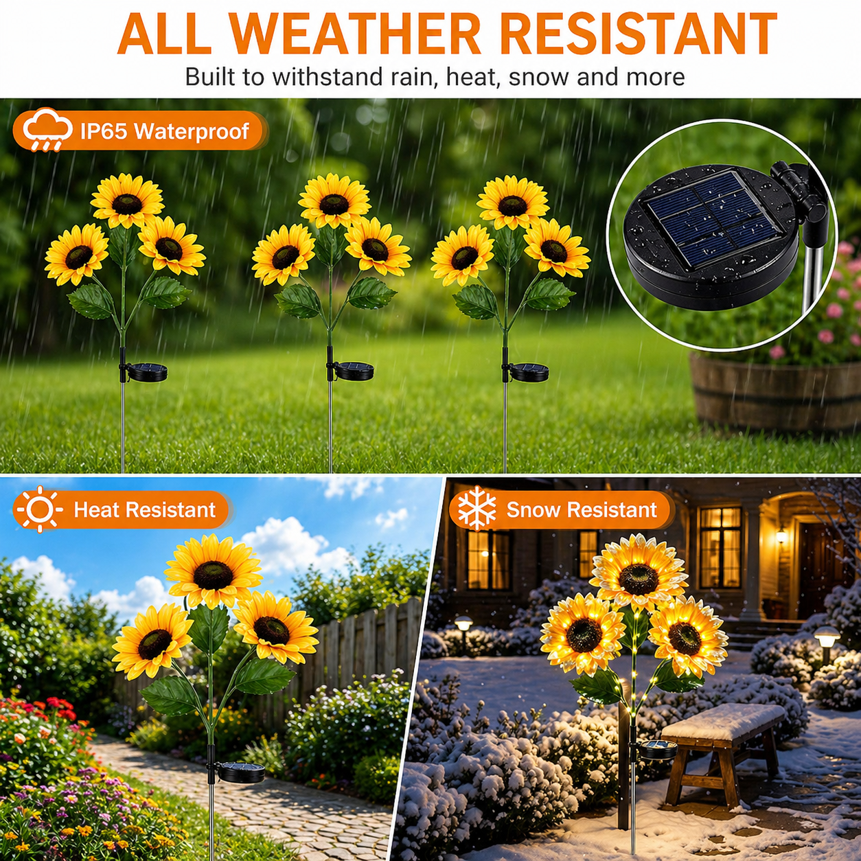 GlowBloom™ Solar Sunflower Lights